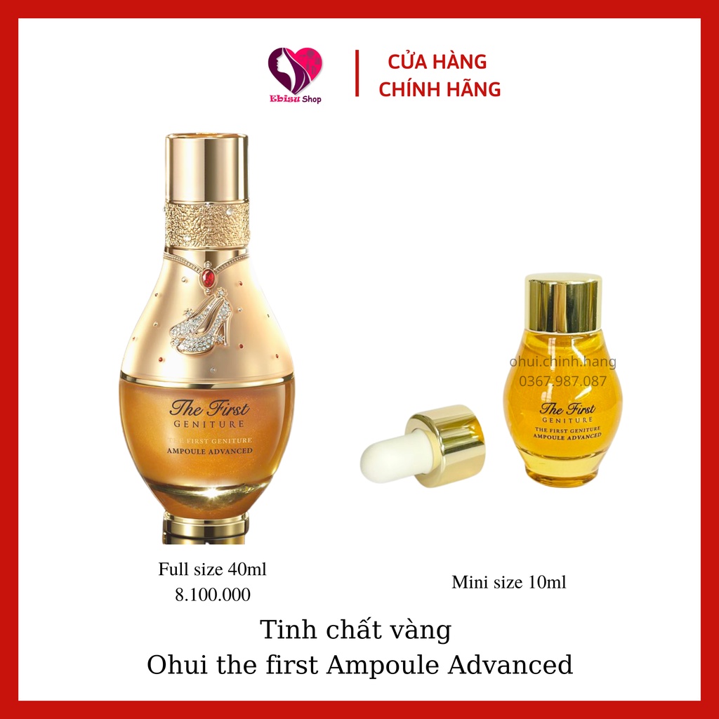 Tinh chất vàng Ohui the first Ampoule Advanced 10ml_𝗘𝗯𝗶𝘀𝘂 𝗰𝗼𝘀𝗺𝗲𝘁𝗶𝗰𝘀