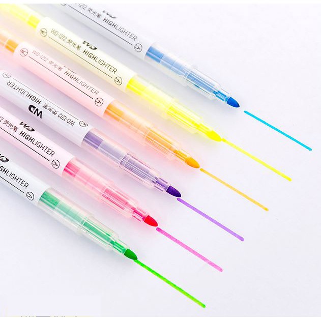 [Mã LIFEB04ALL giảm 10% tối đa 15K đơn 0Đ] Bút Đánh Dấu Hai Đầu Hàn Quốc Bộ 6 Bút Màu Sắc H59
