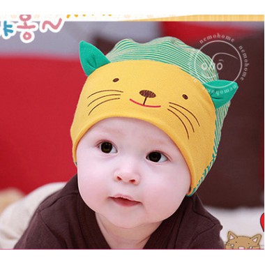 Mũ cotton hình mèo cho bé