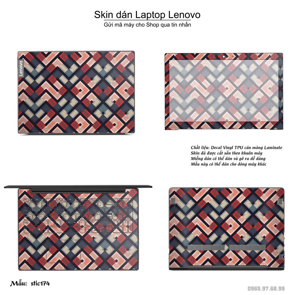 Skin dán Laptop Lenovo in hình Hoa văn sticker _nhiều mẫu 29 (inbox mã máy cho Shop)