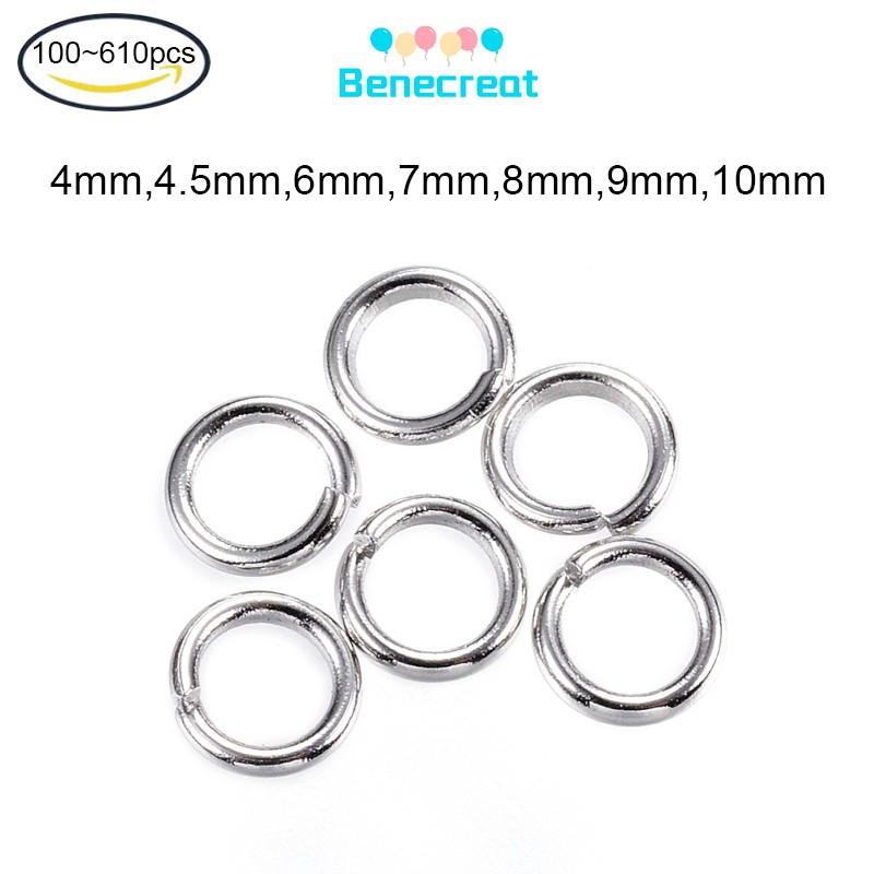 Set 100 ~ 600/ 20g khoen tròn BENECREAT bằng inox nhiều size