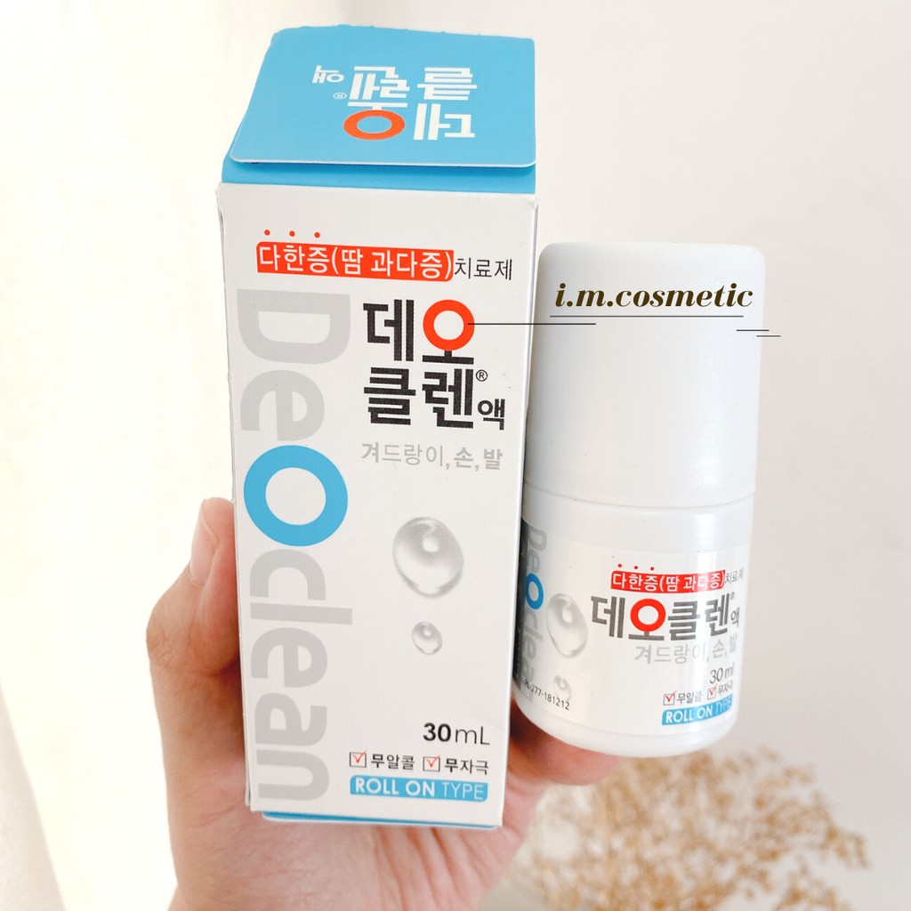 Lăn giảm mồ hôi hoàn hảo Deoclean - Deodorant Roll on 30ml