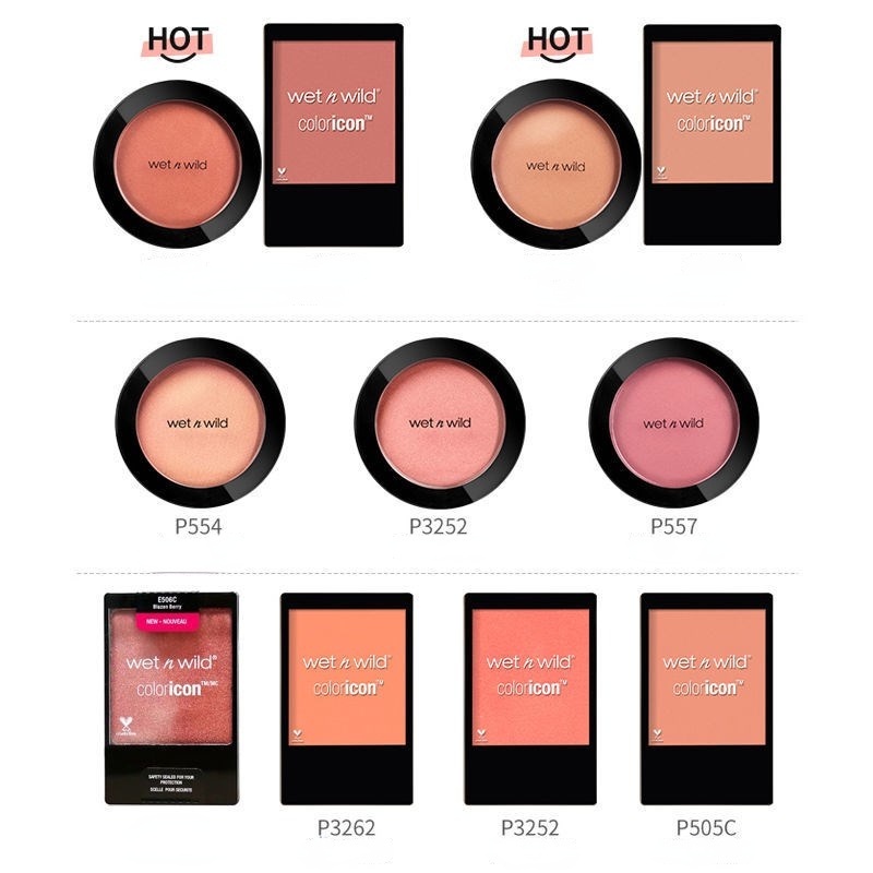 WET N WILD Phấn Má Hồng Màu nude Trang Điểm Tự Nhiên