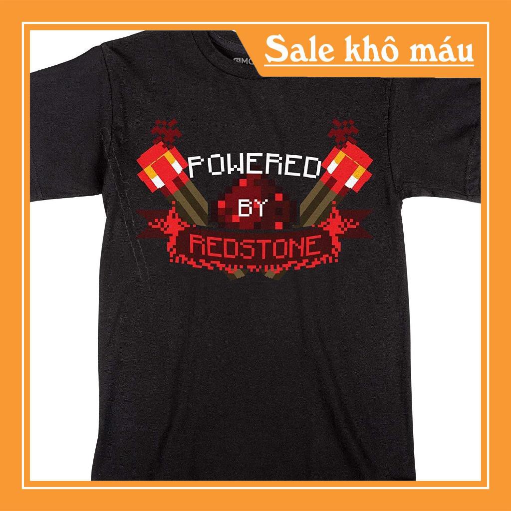 ÁO MINECRAFT- Áo Thun Đỏ Họa Tiết Minecraft