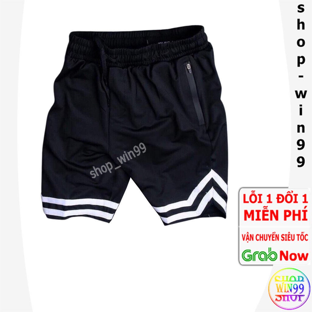 Quần đùi nam ⚡ xả kho ⚡ quần sooc short nam có túi khóa tiện dụng chất Poli 2v M01