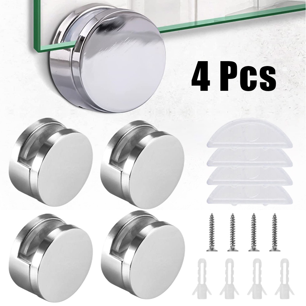 Bộ 4 Giá Đỡ Gương Kẹp Treo Tường Chất Lượng Cao 100%