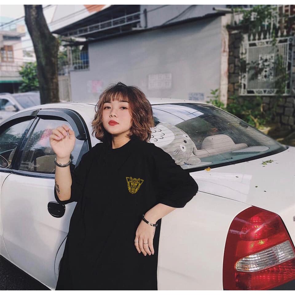 [ GỐC SĨ ] Áo thun tay lỡ logo đầu hổ