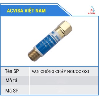 Van chống cháy ngược Oxy - Nitơ mã 288 (Lắp vào đồng hồ), Ren 17mm (3/8)