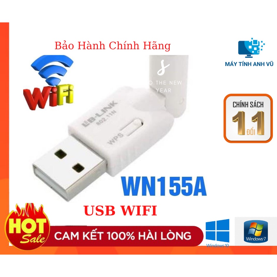 USB Wifi Bộ thu wifi LB-LINK  WN155A tốc độ 150Mb giá rẻ Thiết Bị Thu, USB bắt sóng wifi