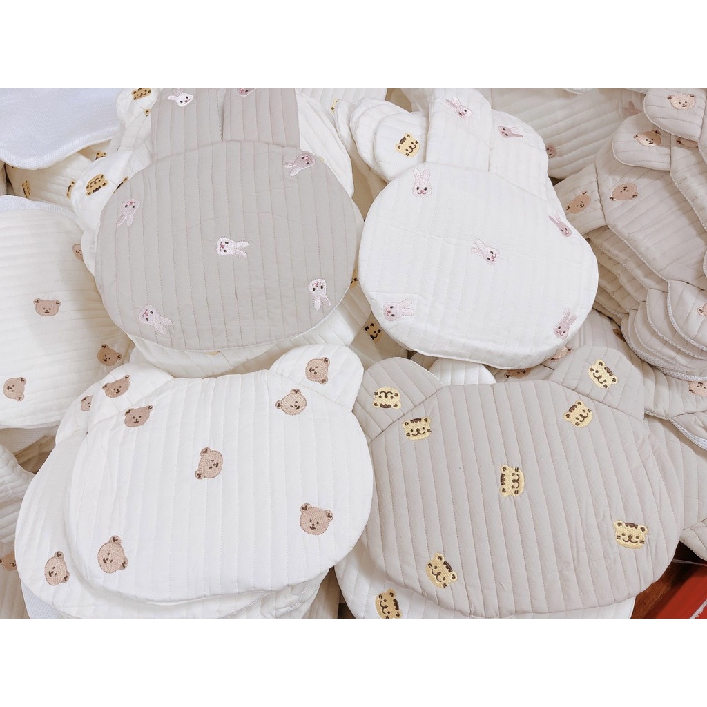 gối trần bông hình tai gấu cho bé