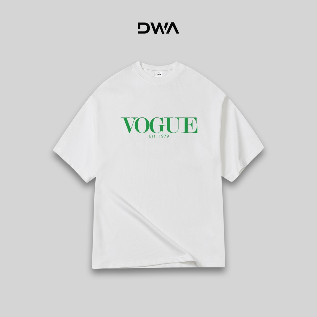Áo thun tay lỡ Vogue Basic Logo DWA Studio, áo t-shirt cotton nam nữ thời trang unisex