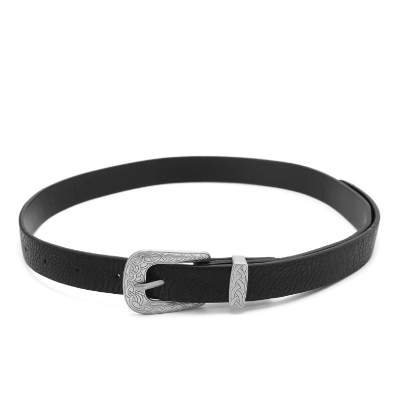 Thắt Lưng Giả Da Khóa Kim Loại Phong Cách Boho Thời Trang Mới