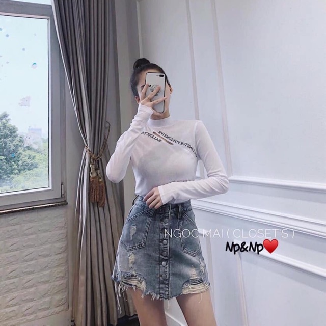Áo thun giấy khoét ngực hàng đẹp Hà Khẩu