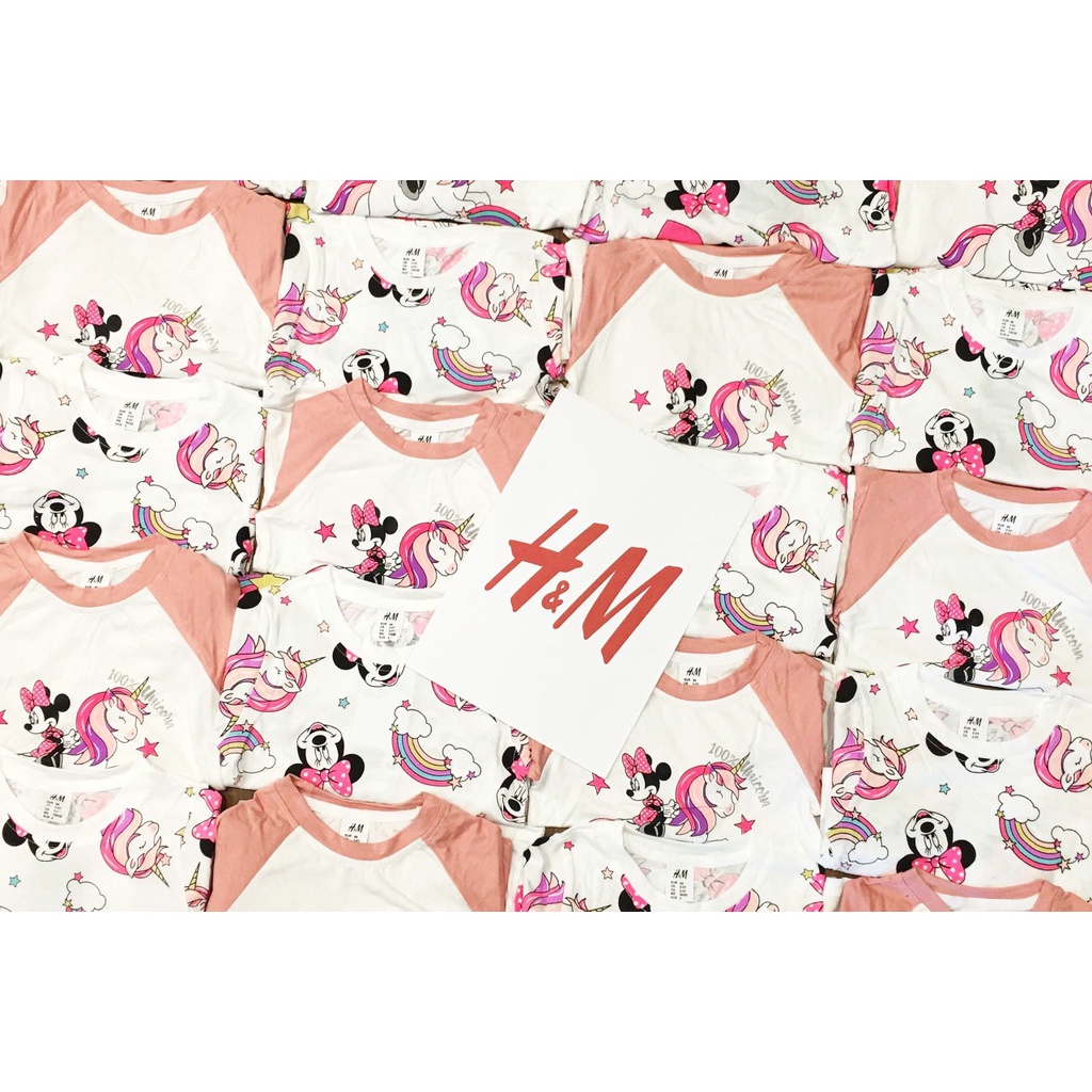 Set 2 bộ Mickey Minne cầu vồng cotton co giãn 4 chiều xịn mịn quần áo cho bé gái