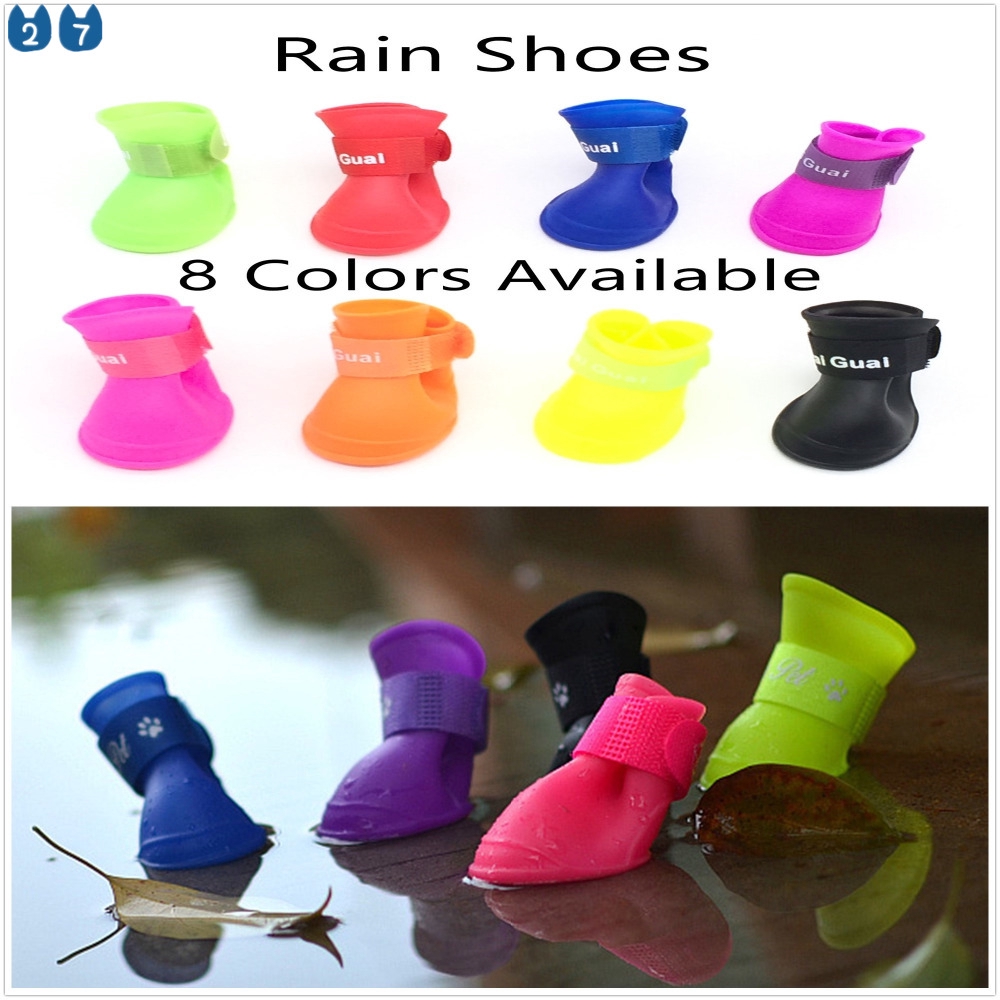 Bộ 4 Giày Đi Mưa Xinh Xắn Cho Thú Cưng