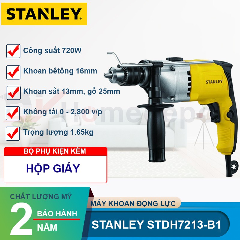 Máy khoan động lực 800W Stanley STDH7213 13mm