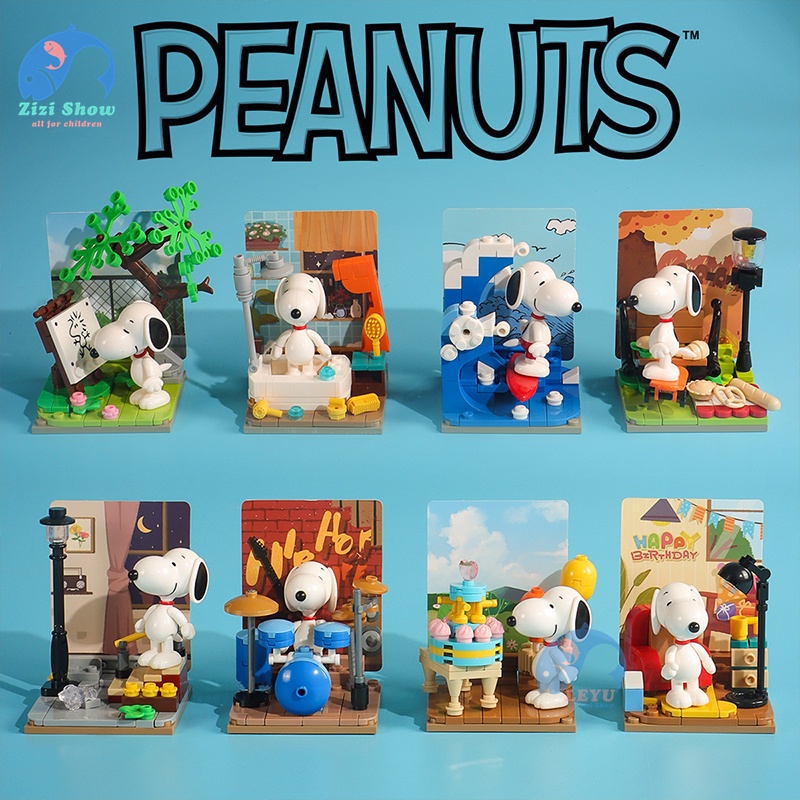 Mô Hình Đồ Chơi Hình Snoopy Đậu Phộng Sáng Tạo Để Bàn Trang Trí
