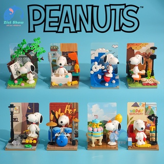 Mô hình đồ chơi hình snoopy đậu phộng sáng tạo để bàn trang trí