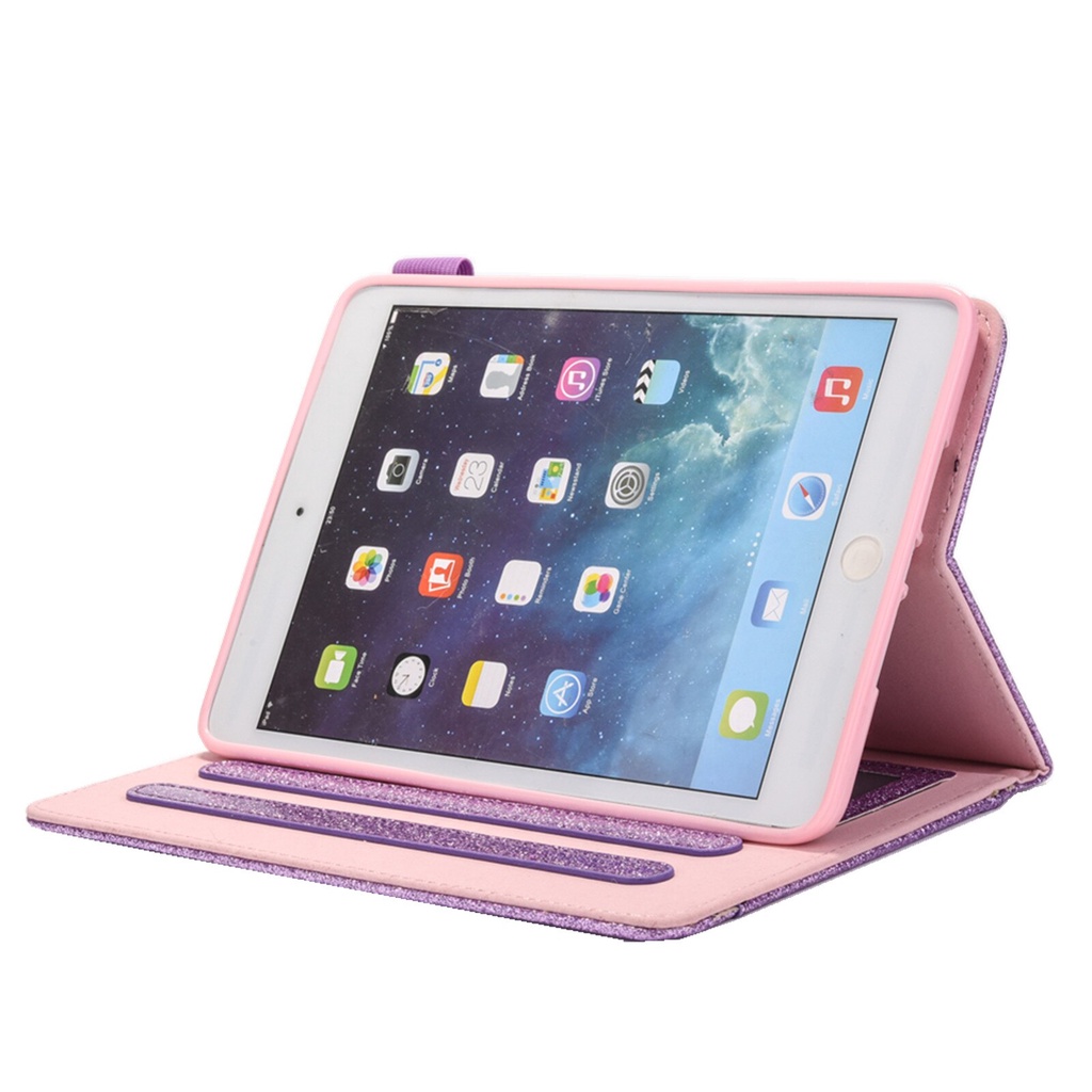 Ốp Máy Tính Bảng Da Lấp Lánh Tự Động Thức Ngủ Cho Ipad 9.7 Pro 10.2 Inch Mini Air 1 2 3 4 5 10.9