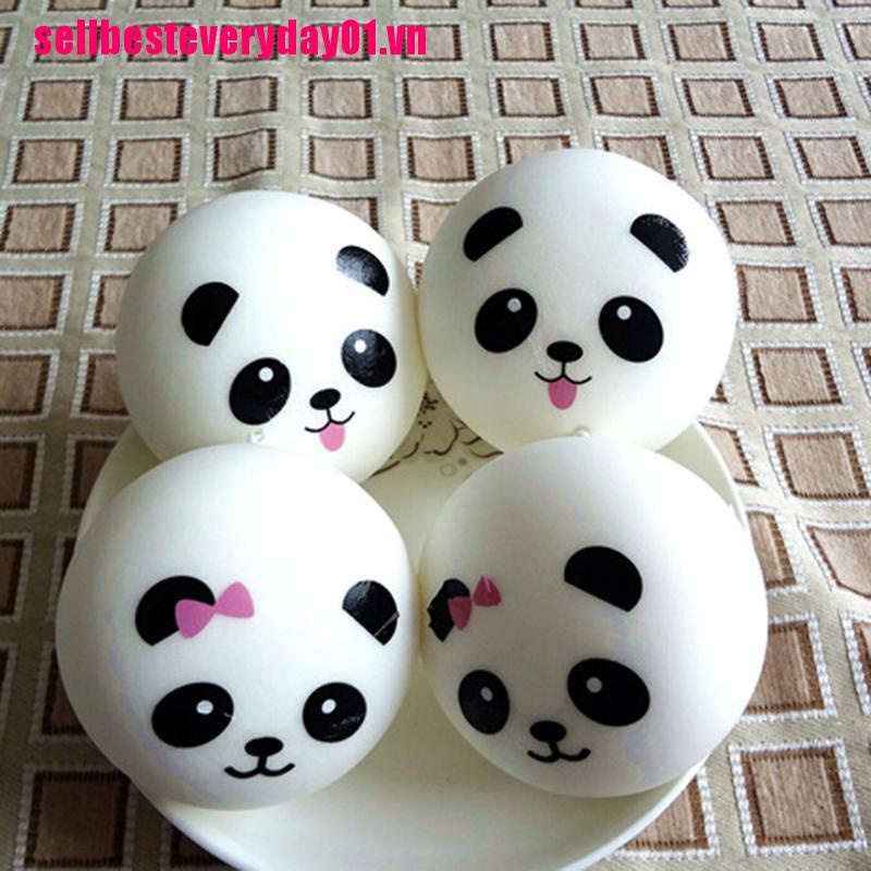 Bộ 01 Đồ Chơi Giảm Căng Thẳng Hình Bánh Bao / Gấu Trúc Dễ Thương Kích Thước 1X4Cm