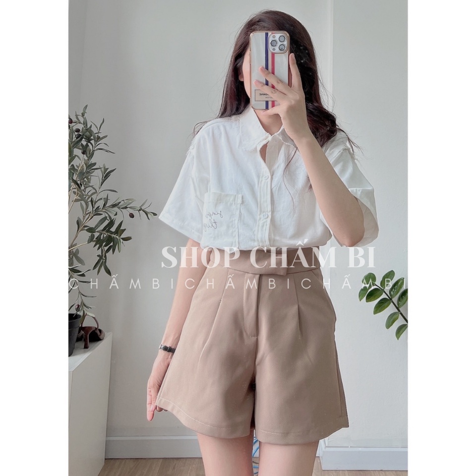 Quần short nữ xinh Q.013, Quần short ống xuông đai cài cạp chun 3 màu thanh lịch - Thời trang nữ Chấm Bi | BigBuy360 - bigbuy360.vn