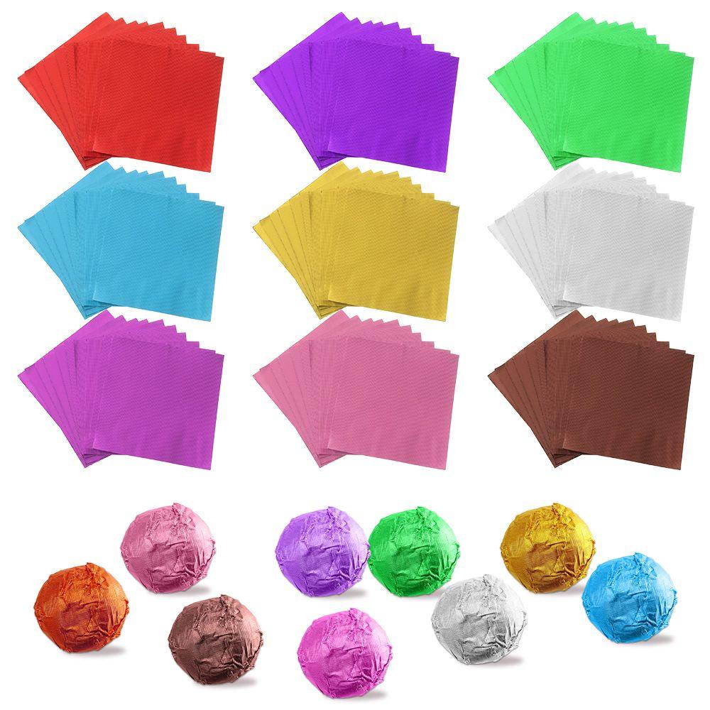 Set 100 Lá Nhôm Mạ Vàng Chuyên Dụng Cho May Kẹo / Socola