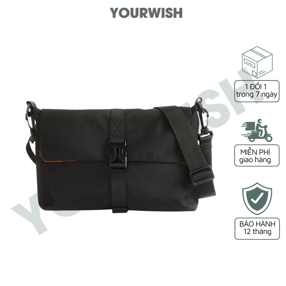 [ JAPAN ] Túi Đeo Chéo Nam Thời Trang  Đẹp Phong Cách 2 Mặt Cam Và Đen TD09 Trend Mùa Hè Thu 2020 Yourwishshop
