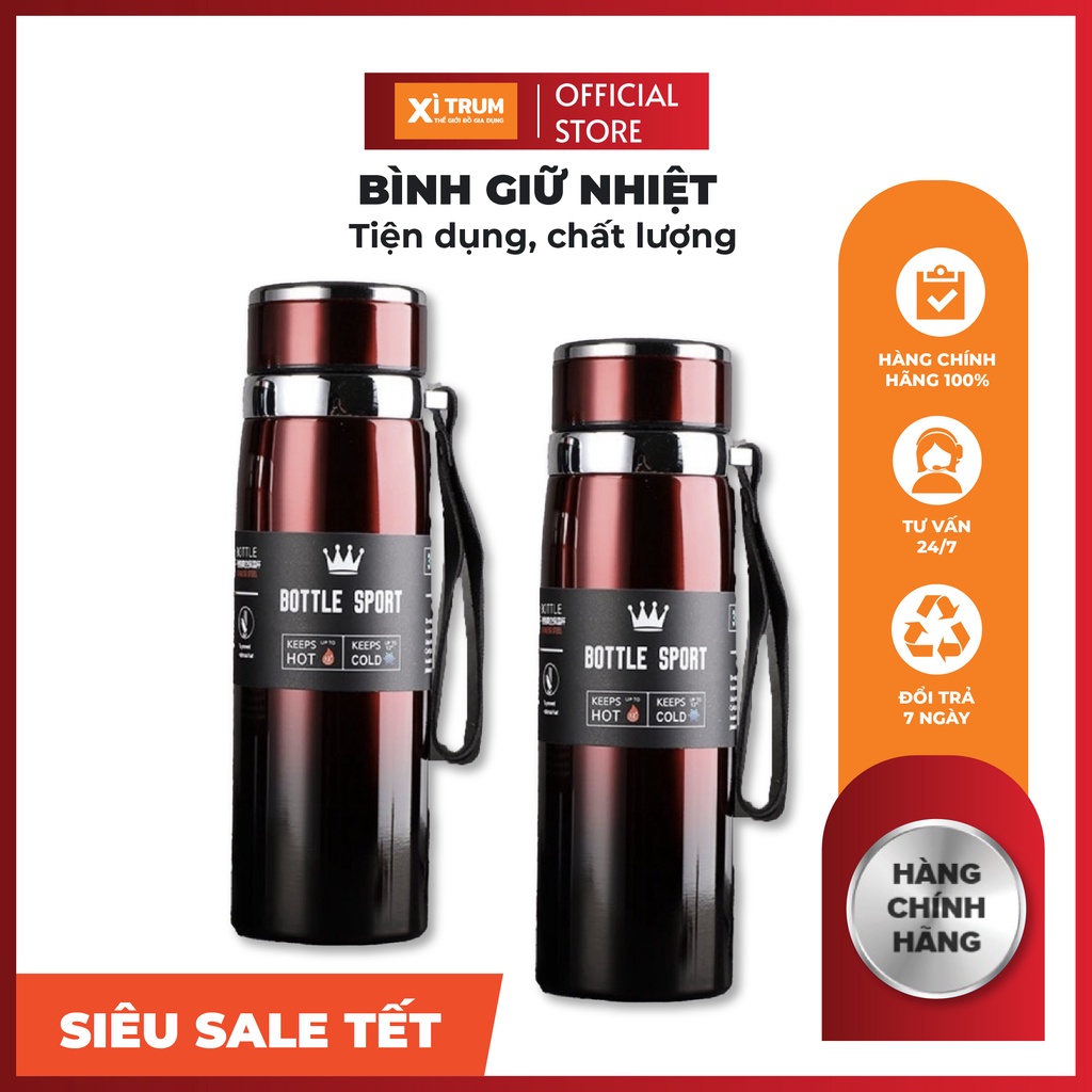 Bình giữ nhiệt nóng lạnh 500ml-1000ml inox cao cấp, đảm bảo giữ nhiệt trong thời gian dài, hàng độc quyền.