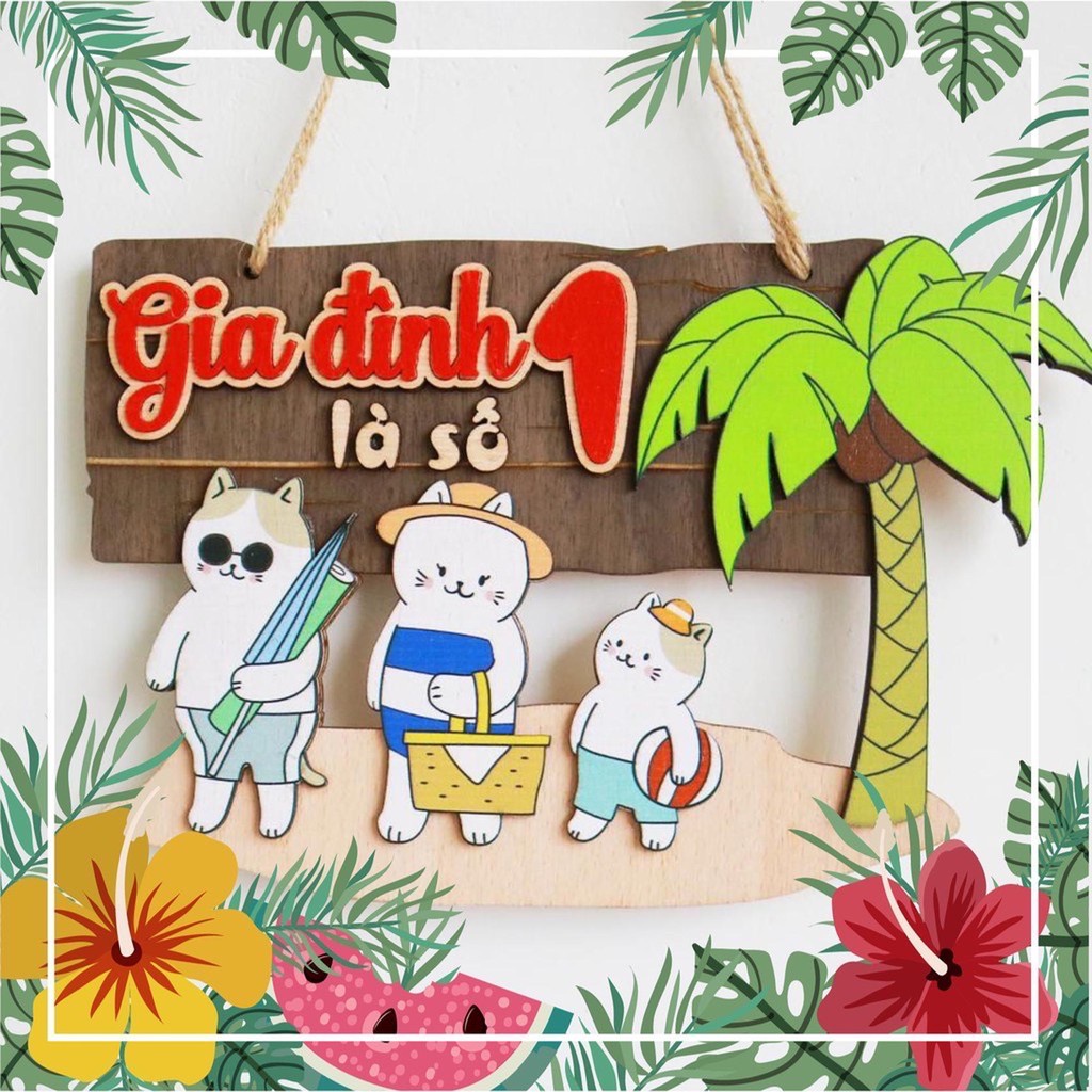 Bảng gỗ treo cửa, bảng gỗ trang trí gia đình