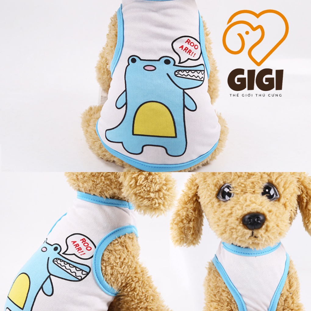 Quần áo thú cưng cho chó mèo thoáng mát nhiều họa tiết dễ thương cute giao ngẫu nhiên - Gi Gi Pet Shop