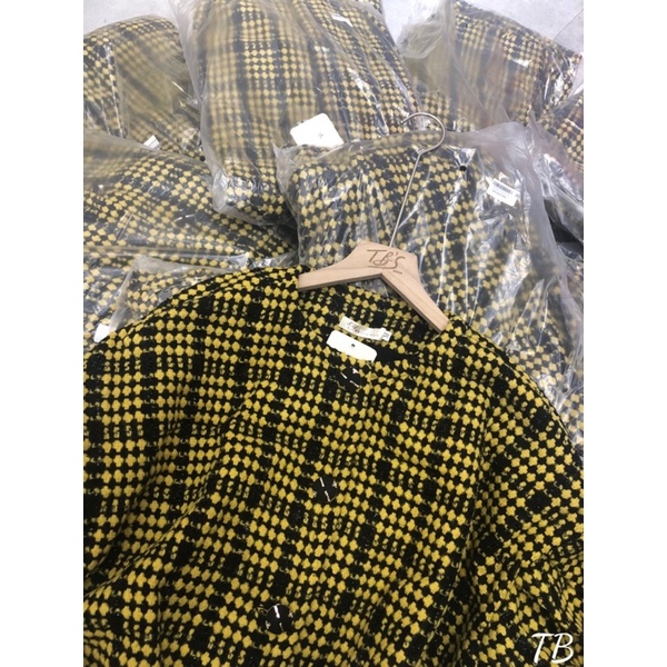 Set áo khoác cv dạ tweed