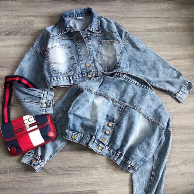 Combo áo khoác jean