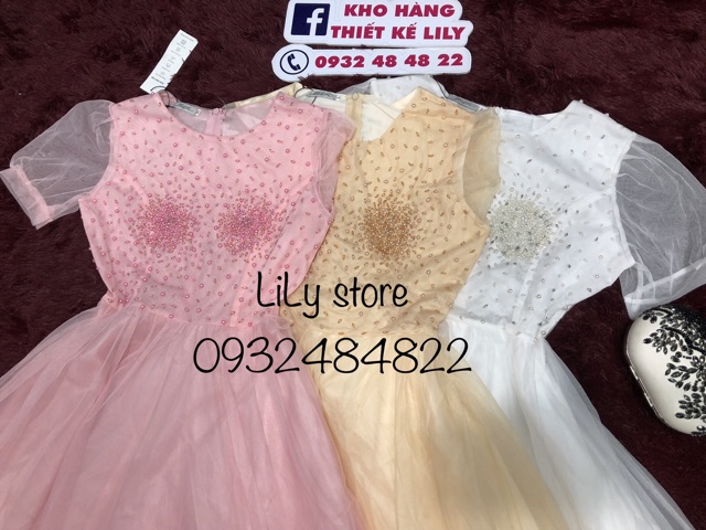 Đầm xoè kết ngọc