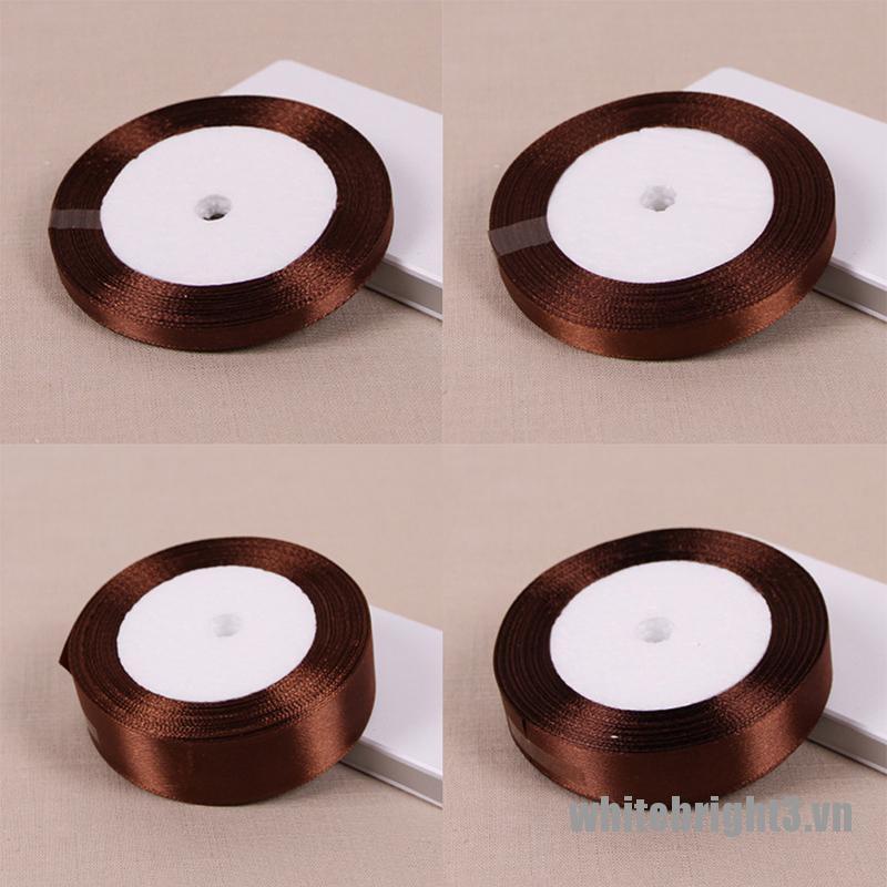 Cuộn Dây Ruy Băng Lụa Satin 25 Yard Màu Nâu Dùng Trang Trí Tiệc Cưới / Tiệc Mới