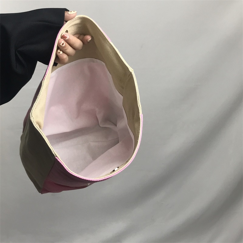 Túi xách tay IELGY từ vải phối màu hồng dễ thương cho nữ