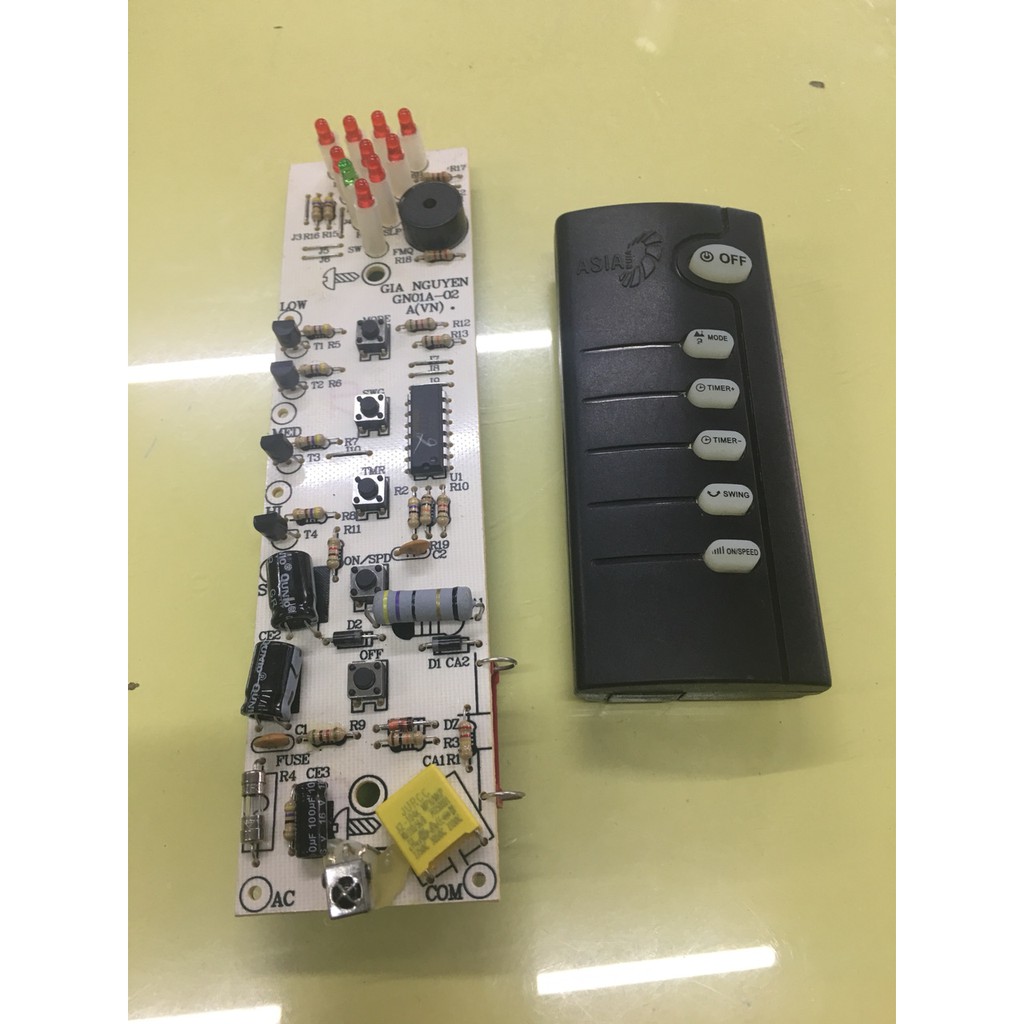 _COMBO MẠCH + ĐIỀU KHIỂN QUẠT ASIA D16013, RẺ HƠN MUA LẺ 40K