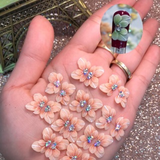 Hoa bột nail  10k/1b _ 20k/2b hoa nửa dài gắn đá, Hoa bột nail