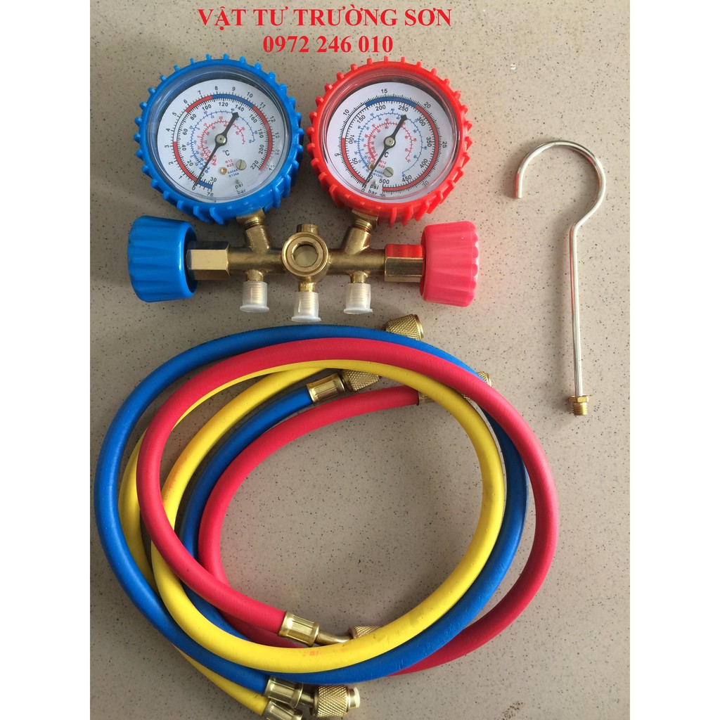 Đồng hồ đôi đo áp suất gas máy lạnh - đồng hồ nạp gas máy lạnh đôi
