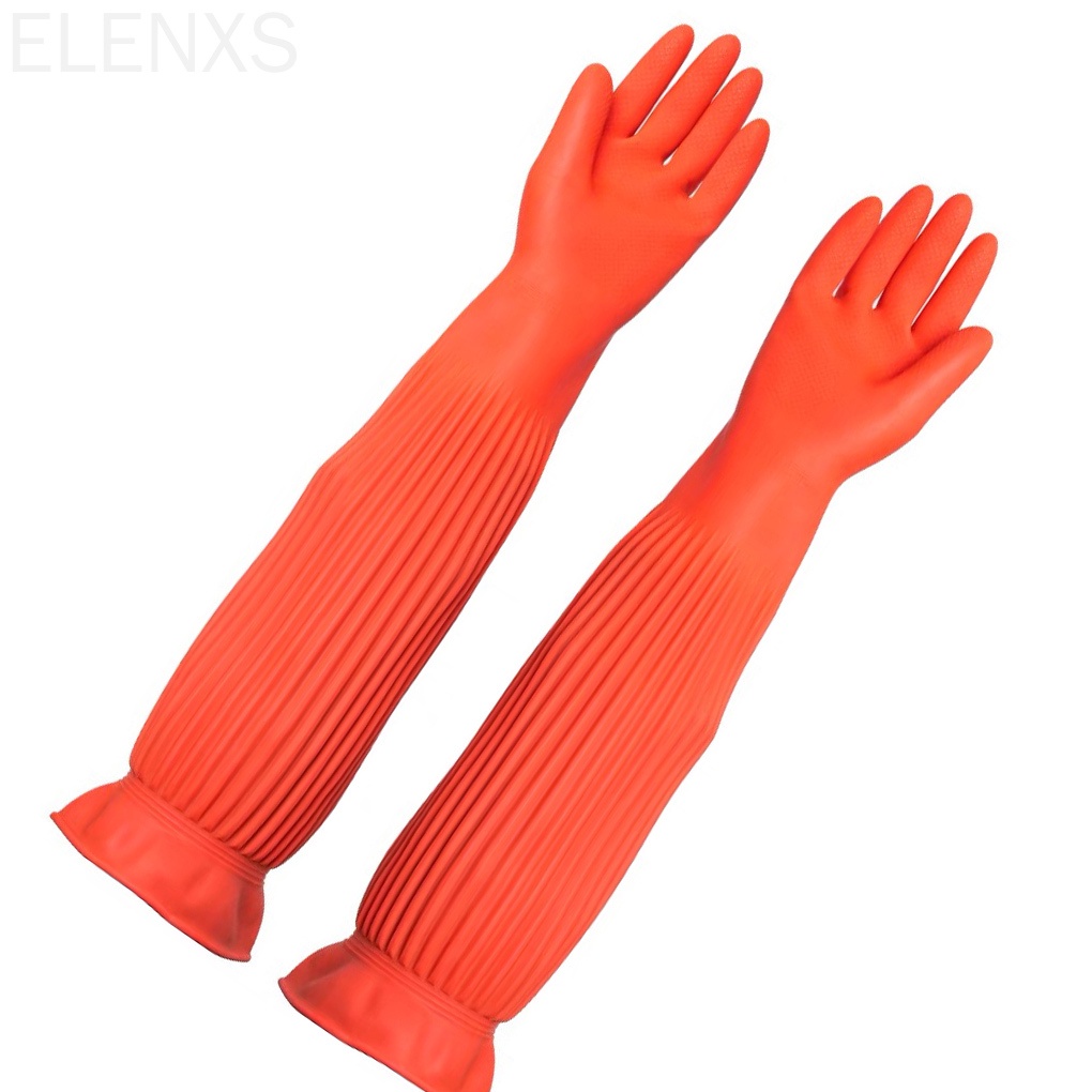 Đôi găng tay cao su dài 56cm chống thấm nước thích hợp làm việc nhà tiện dụng