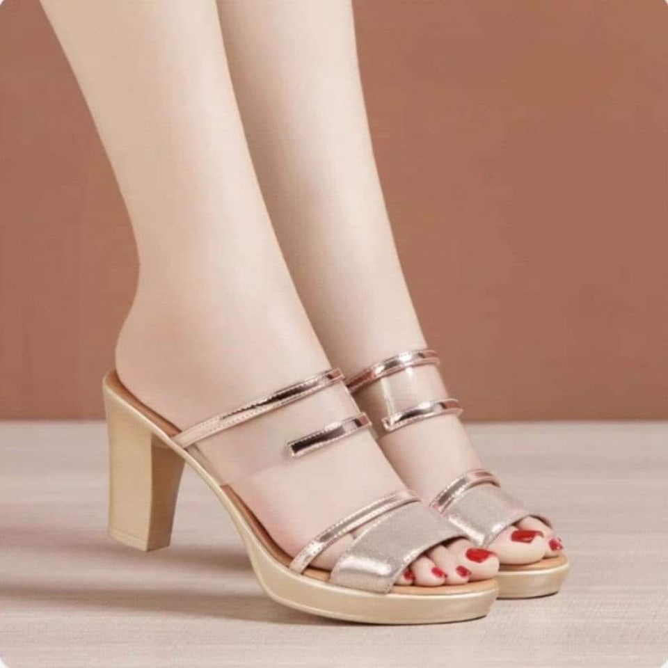 DÉP CAO GÓT ĐẾ MICA PHỐI DÂY NHŨ KIM TUYẾN 7CM✨✨✨✨