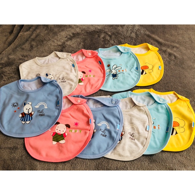 Yếm ăn dặm 100% cotton (Y001)