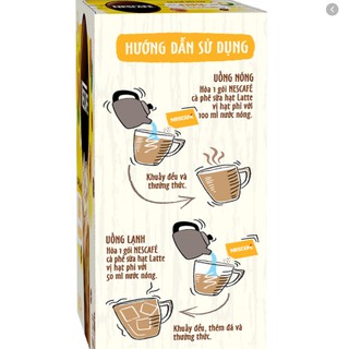 Cà phê hòa tan NESCAFÉ Latte Sữa Hạt (Hộp 10 gói x 24g)