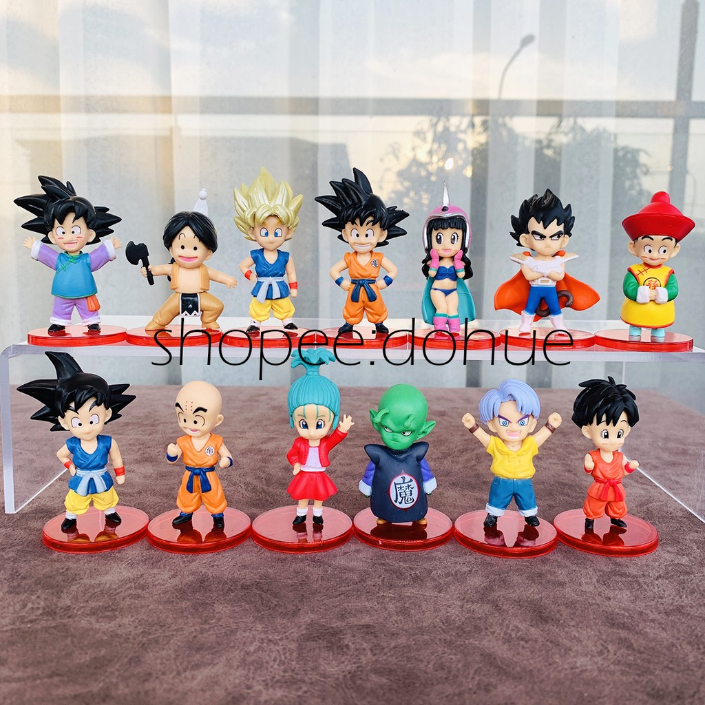 Bộ 13 mô hình nhân vật Dragon Ball chibi trang trí cực đẹp