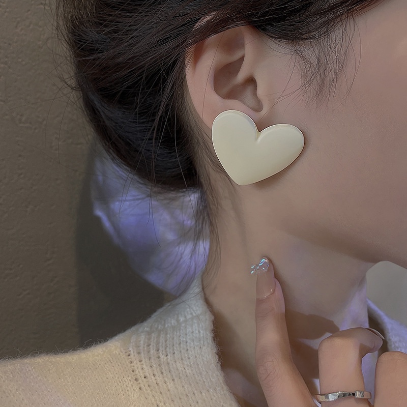 Bông Tai Hình Trái Tim Thiết Kế Đơn Giản Phong Cách Mới 2022 Thời Trang Cho Nữ