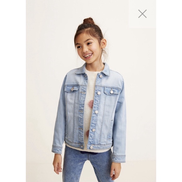 Áo khoác jeans denim mango girl auth size 4y
