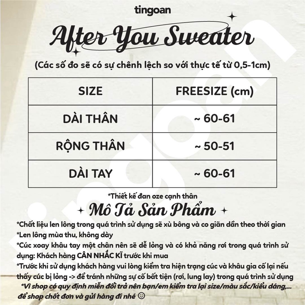 TINGOAN® - Áo len xù trễ vai một bên xẻ vạt buộc dây đen AFTER YOU SWEATER/BL