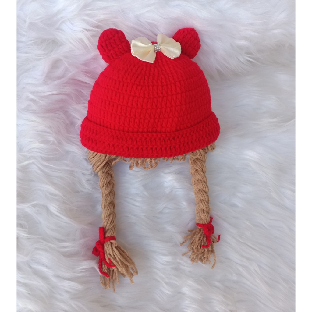 Mũ Có Tóc Giả Cho Bé