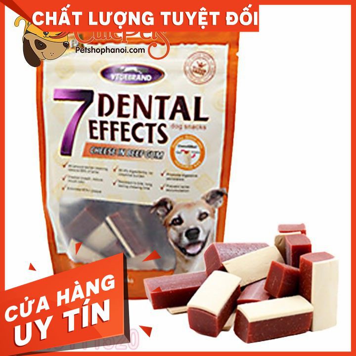 [ SIÊU RẺ ](PET THÁI NGUYÊN) Xương gặm sạch răng 7 Dental Gói 160g - Thức ăn chó mèo CutePets