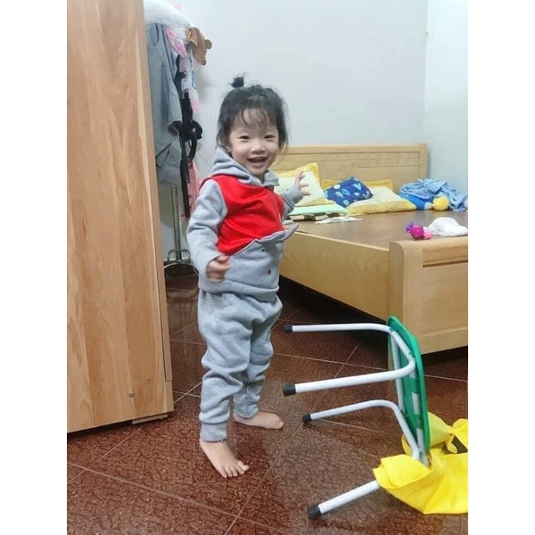 BỘ NỈ TAI THỎ BÉ TRAI BÉ GÁI MÃ TẶNG LỖ 1
