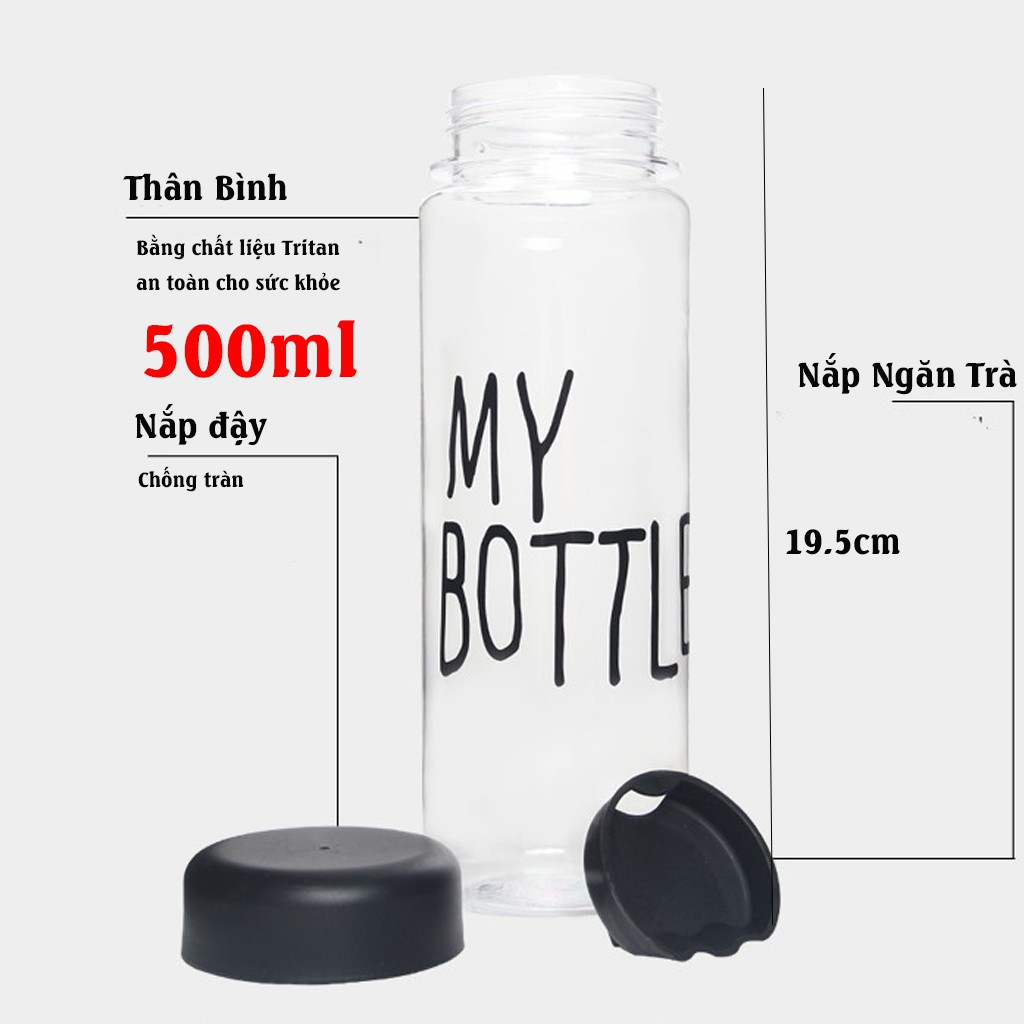 [XẢ KHO] Bình Nước MY BOTTLE Kèm Túi Đựng Vải Thể Tích 500ml Cục Đẹp